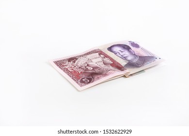 Old Chinese Banknote Of Yuan With New Currency.China Banknotes. China Money.