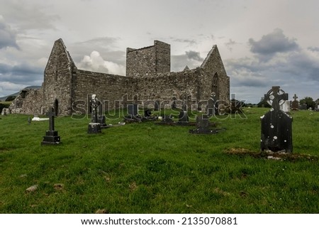 Old church and cemetery in Donegal county, Northern Ireland