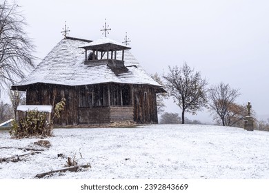 The old church from Cervicesti Romania