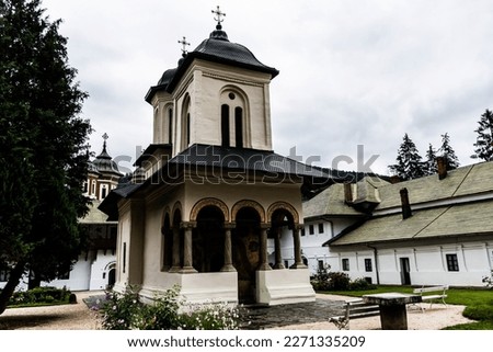 The Old Church, small church built in the Byzantine style from the Sinaia monastery complex. Sinaia, Romania.