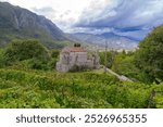 The old church of St. Thomas in the village of Limljani in Montenegro