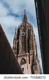 Old Church Steeple With Clock