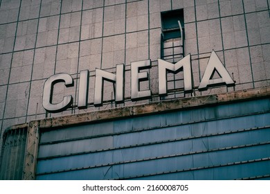 Old Cinema Sign On Facade