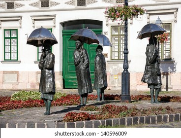 Old City Of Budapest Street View. Hungary. Summer.day.