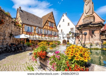 Old city of Eguisheim, Alsace, France 