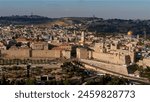 The old city of Jerusalem at golden Hour,Aerial view, 2022
Beautiful shot from the old city of Jerusalem with David Tower, June, 2022
