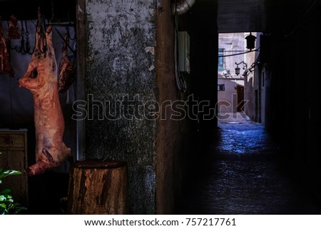 Similar – hängende sau Sau Schwein