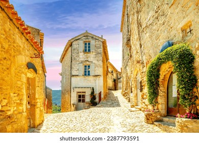Old city of Lacoste, France 