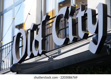 Old City Logo In Bucharest, Romania. Photo Taken In September 2022.