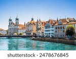 Old city  in Lucerne, Switzerland 