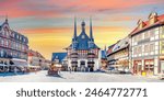 Old city of Wernigerode, Saxony Anhalt, Germany 