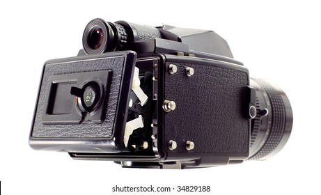 It is old classic 645 medium format camera and was opened.
