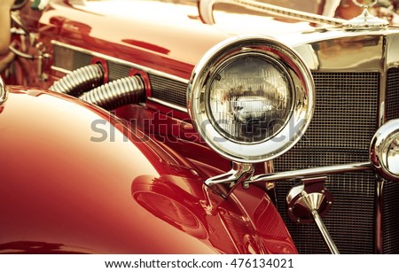 Old classic car detail