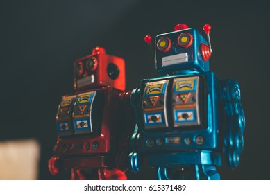 Old Classic Tin Toy Robots