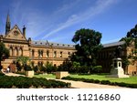 the Old Classics Wing (Mitchell Building on North Terrace) of the University of Adelaide and the Goodman crescent