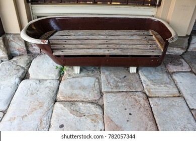 Old Claw Foot Bath Adapted To Seating