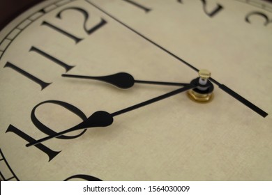 Old clock close up as background
