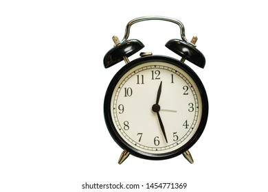 Old clock on white background