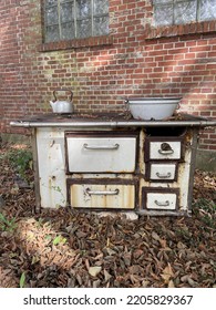 Old Coal Stove For The Kitchen In Nature