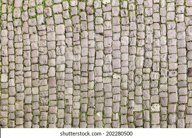 Old Cobble Stone Street In Heidelberg