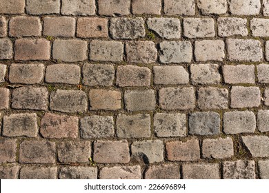 Old Cobbled Street In The Netherlands. Usable As Pattern Or Background.