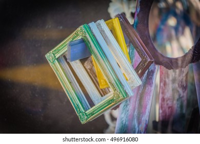 Old colorful frames
