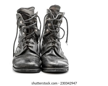 Old Combat Boots Isolated On White Stock Photo 230342947 | Shutterstock