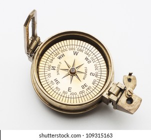 Old Compass Isolated On White Background