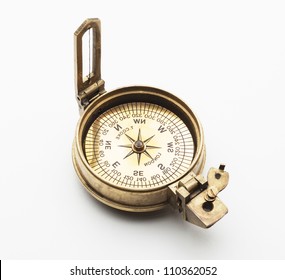 Old Compass Isolated On White Background