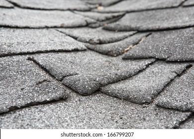 Old Composite  Roof With Damage