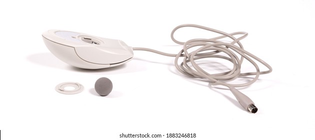 Old Computer Mouse Isolated On A White Background