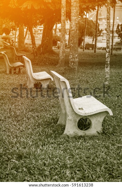 Old Concrete Bench Seat Public Natural Stock Photo Edit Now