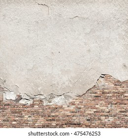 Old Concrete Plaster Brick Wall Texture Urban Background