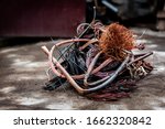Old copper cable and copper wire for the scrap.