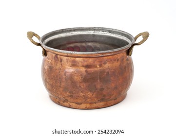 old copper pot.