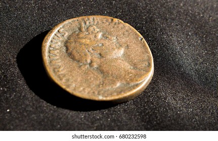 Old Copper Roman Coin
