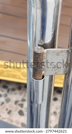 Old Corroded Metal Hinge with Rust Texture