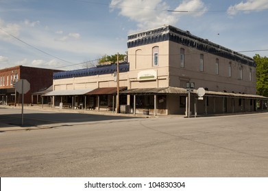 An Old Country Store On A Street Corner In An Old Midwest Town.