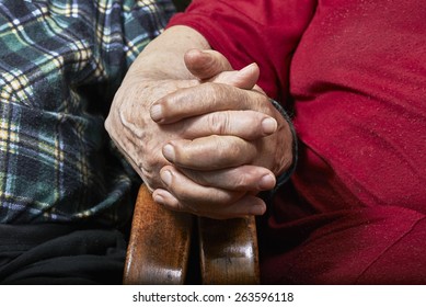 The Old Couple Holding Hands