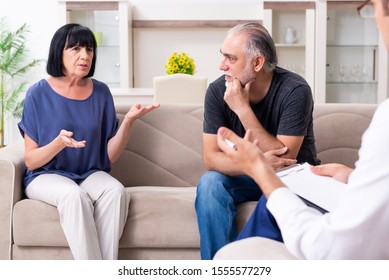 Old couple visiting psychiatrist doctor - Powered by Shutterstock