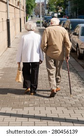 Old Couple Walking