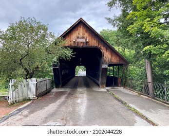 Old Covered Bridge In New Hampshire