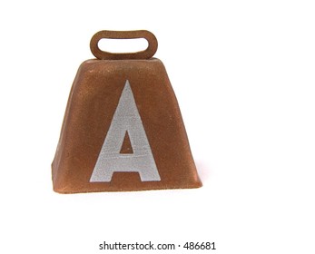 Old cowbell with letter A