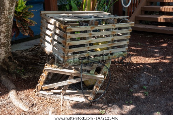 Old Crab Lobster Trap Decoration Front Stock Photo Edit Now