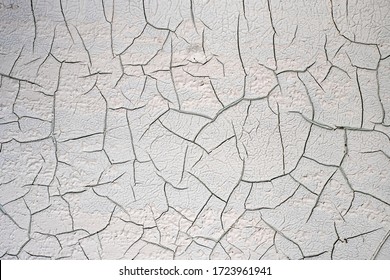 Old Cracked White Painted Background