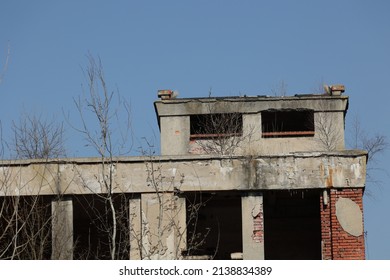 Old Crumbling Cellulose Factory In Europe.