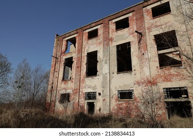 Old Crumbling Cellulose Factory In Europe.