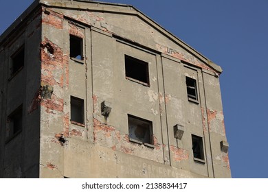 Old Crumbling Cellulose Factory In Europe.