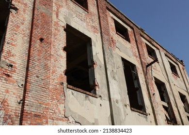 Old Crumbling Cellulose Factory In Europe.