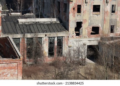 Old Crumbling Cellulose Factory In Europe.